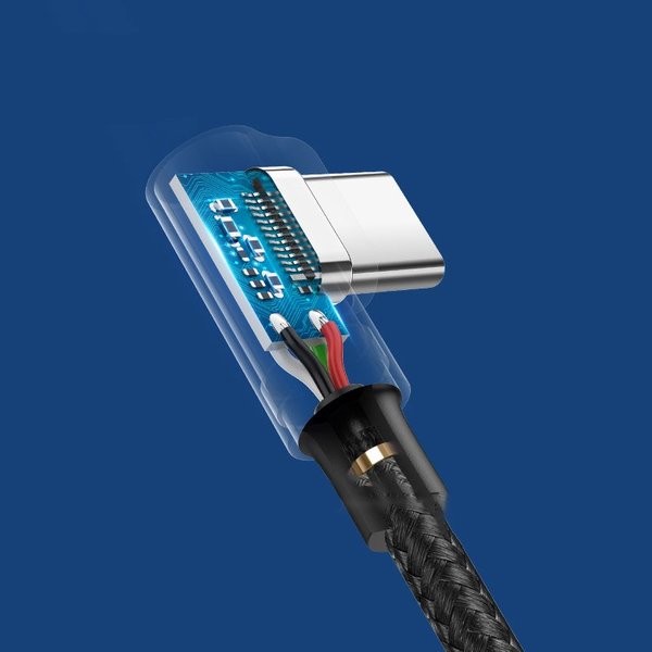 в продаже Кабель Ugreen US176 USB - Type-C Both Angled 3A Data Cable 1м (Black) - фото 3