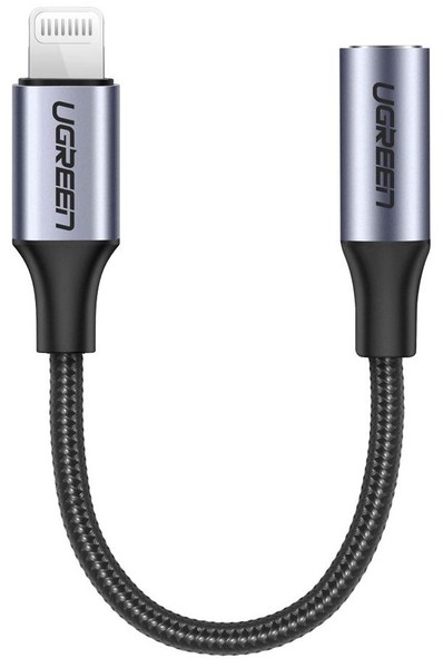 Ugreen US211 Lightning - 3.5mm F Audio Adapter 10см (Gray)