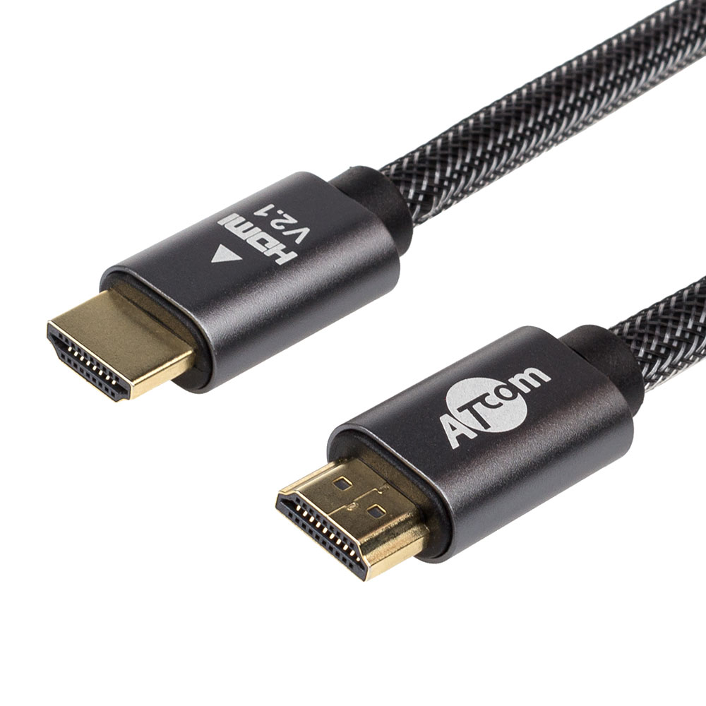 Кабель мультимедийный Atcom HDMI to HDMI 2.0m V2.1 (23782) в интернет-магазине, главное фото