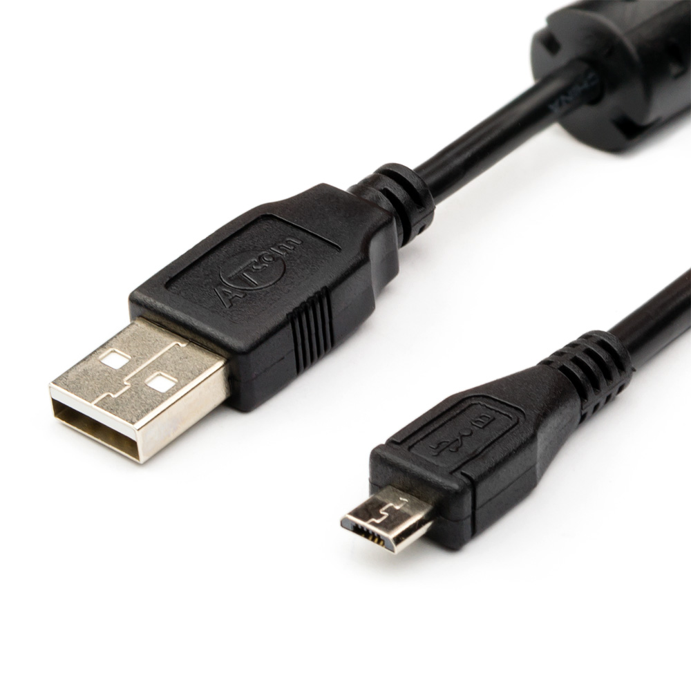 Кабель Atcom USB 2.0 AM to Micro 5P 0.8m (9174) в интернет-магазине, главное фото
