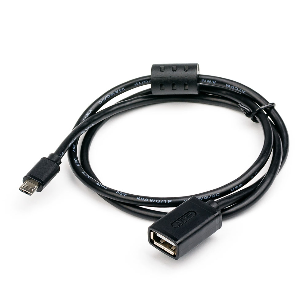 Дата кабель OTG Atcom OTG USB 2.0 AF to Micro 5P 0.8m (16028) ціна 43 грн - фотографія 2