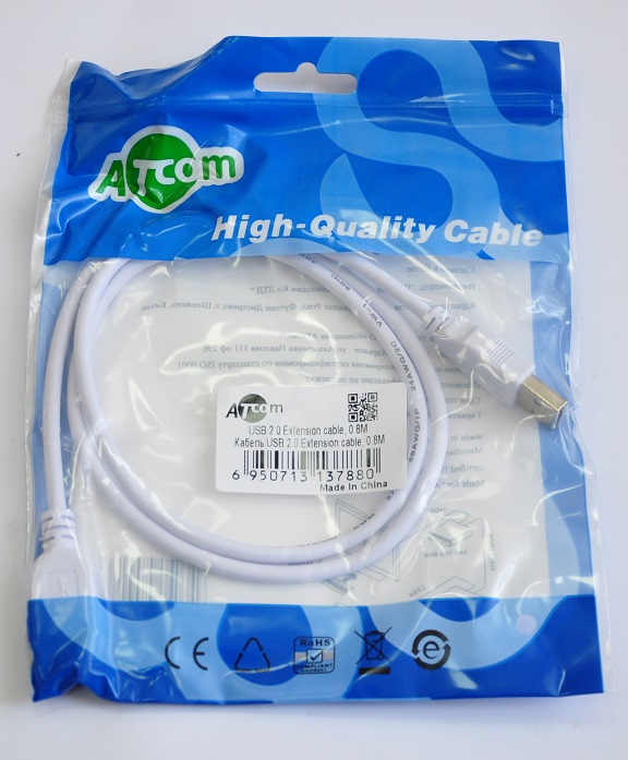 Кабель Atcom USB 2.0 AM/AF (3788) ціна 50 грн - фотографія 2