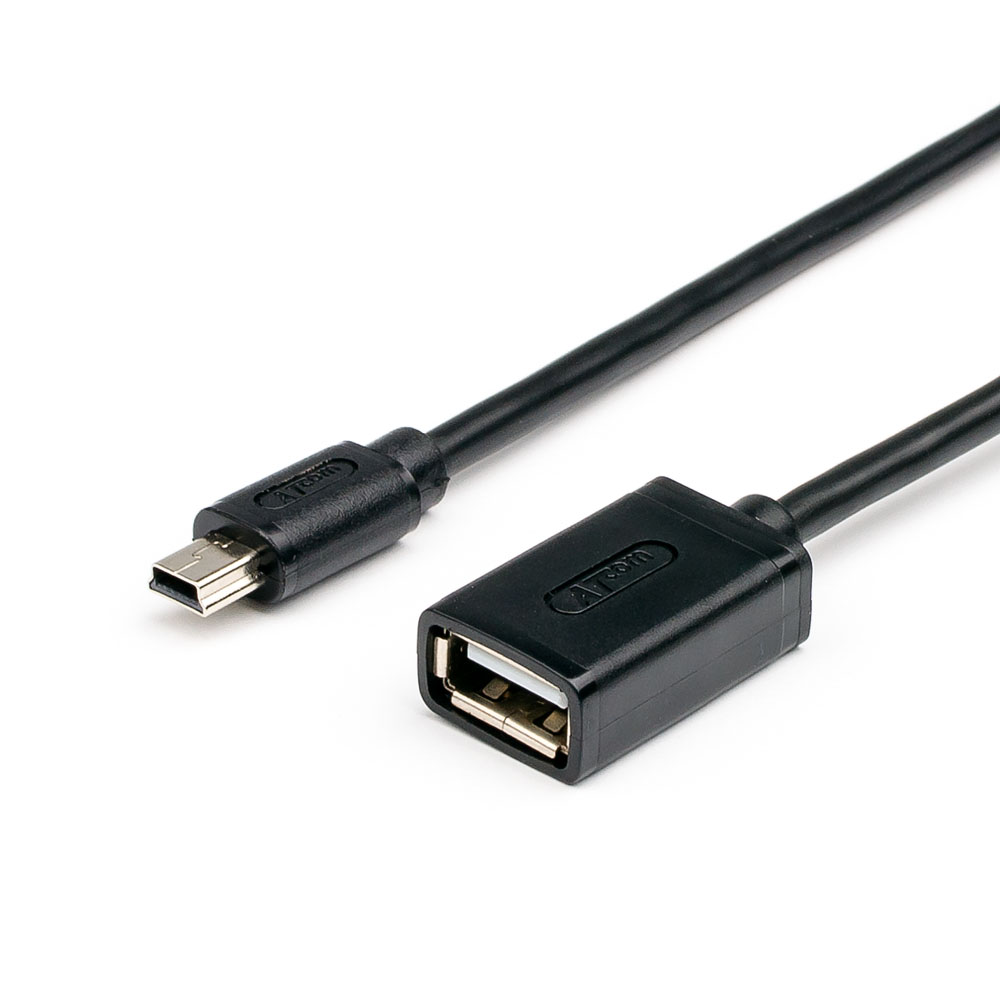 Дата кабель OTG Atcom OTG USB 2.0 AF to Mini 5P 0.8m (12821) в Киеве