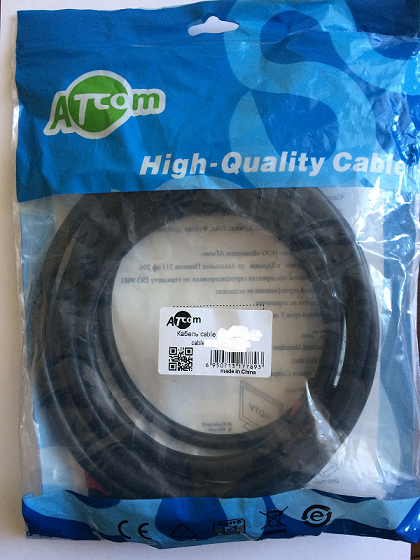 Кабель мультимедийный Atcom HDMI to HDMI 2.0m (17391) цена 0 грн - фотография 2