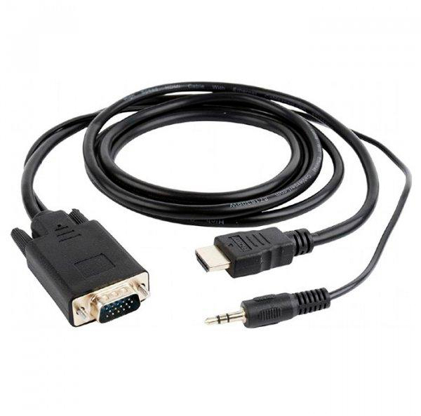 Кабель мультимедийный Cablexpert HDMI to VGA 5.0m (A-HDMI-VGA-03-5M) в интернет-магазине, главное фото