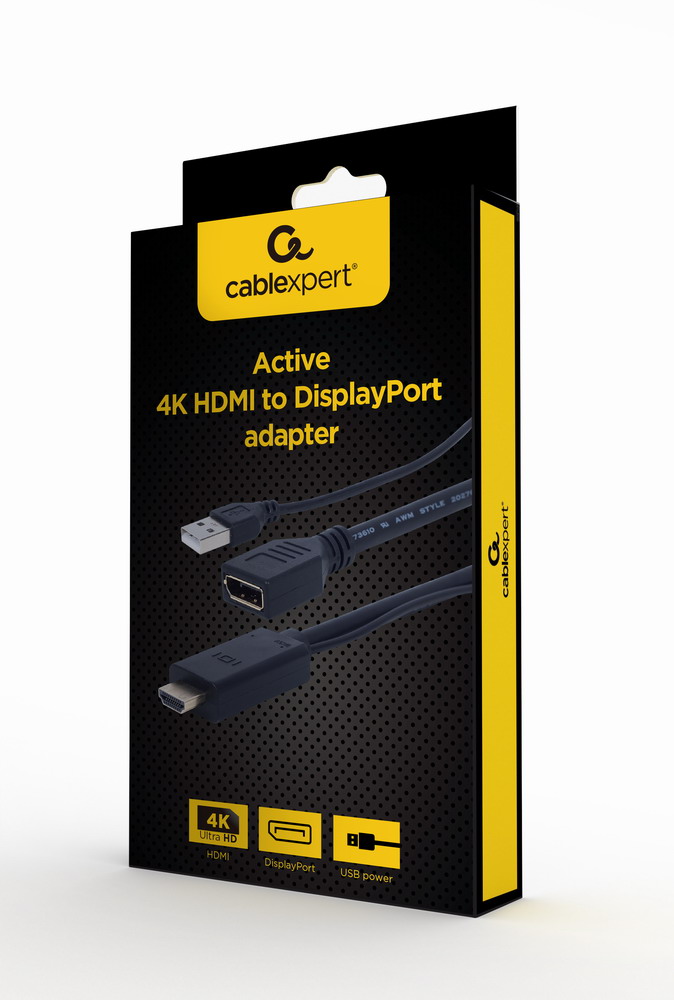 в продажу Перехідник Cablexpert HDMI to DisplayPort, 4K 30Hz (A-HDMIM-DPF-01) - фото 3