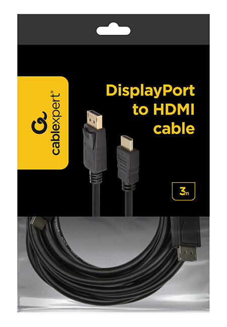 Кабель мультимедійний Cablexpert Display Port to HDMI 3.0m (CC-DP-HDMI-3M) відгуки - зображення 5