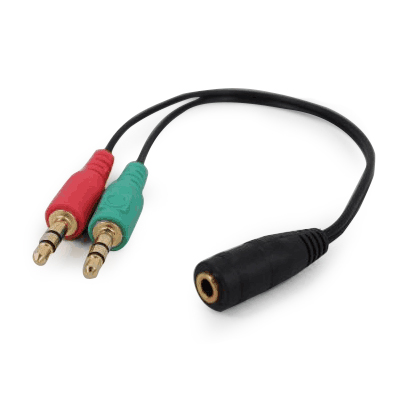 Кабель мультимедийный Cablexpert Jack 3.5mm female 4-pin to 2x Jack 3.5mm male 0.2m (CCA-418) цена 69 грн - фотография 2