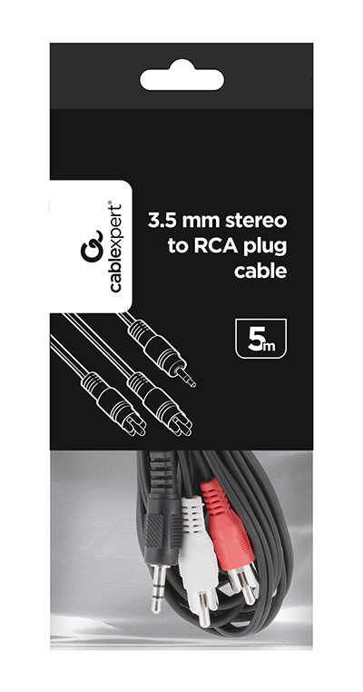 Аудіо-кабель Cablexpert Jack 3.5mm папа/2RCA папа (CCA-458-5M) відгуки - зображення 5