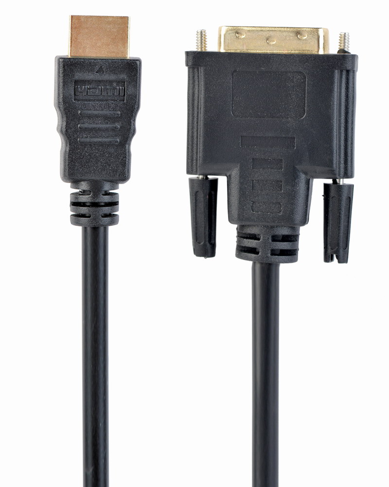 Кабель мультимедийный Cablexpert HDMI to DVI 18+1pin M, 0.5m (CC-HDMI-DVI-0.5M)