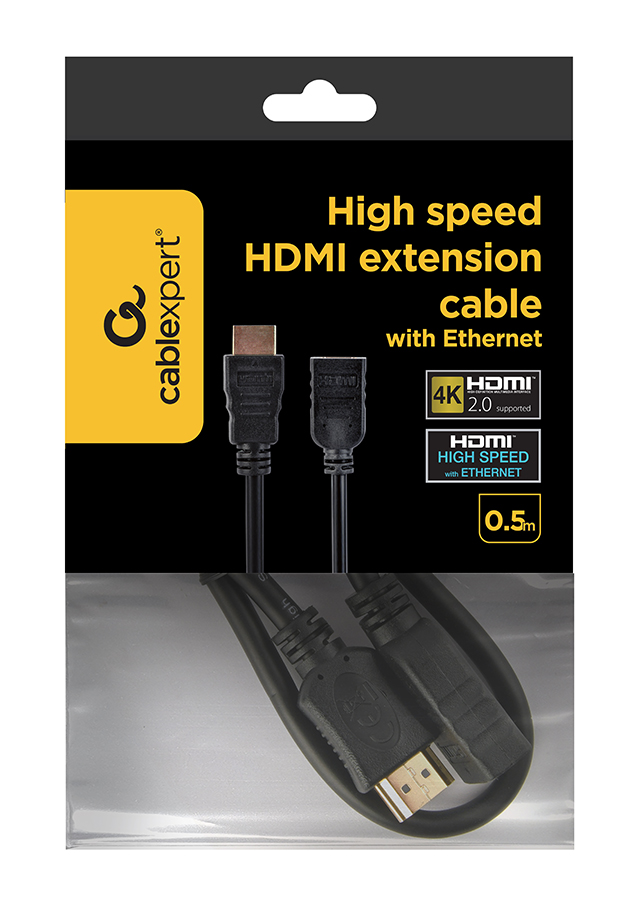 Кабель мультимедийный Cablexpert HDMI M to HDMI F 0.5m (CC-HDMI4X-0.5M) отзывы - изображения 5