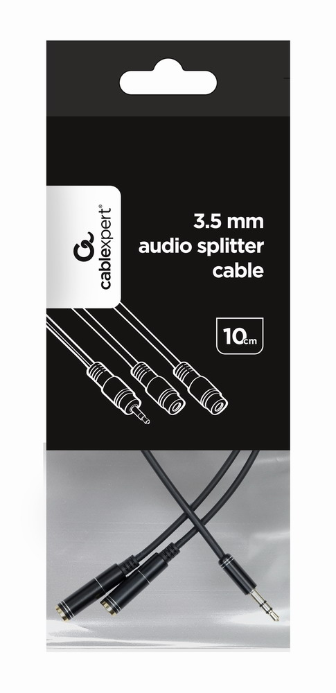 в продажу Кабель мультимедійний Cablexpert Jack 3.5mm M to 2 x Jack 3.5mm F 0.1m (CCA-415-0.1M) - фото 3