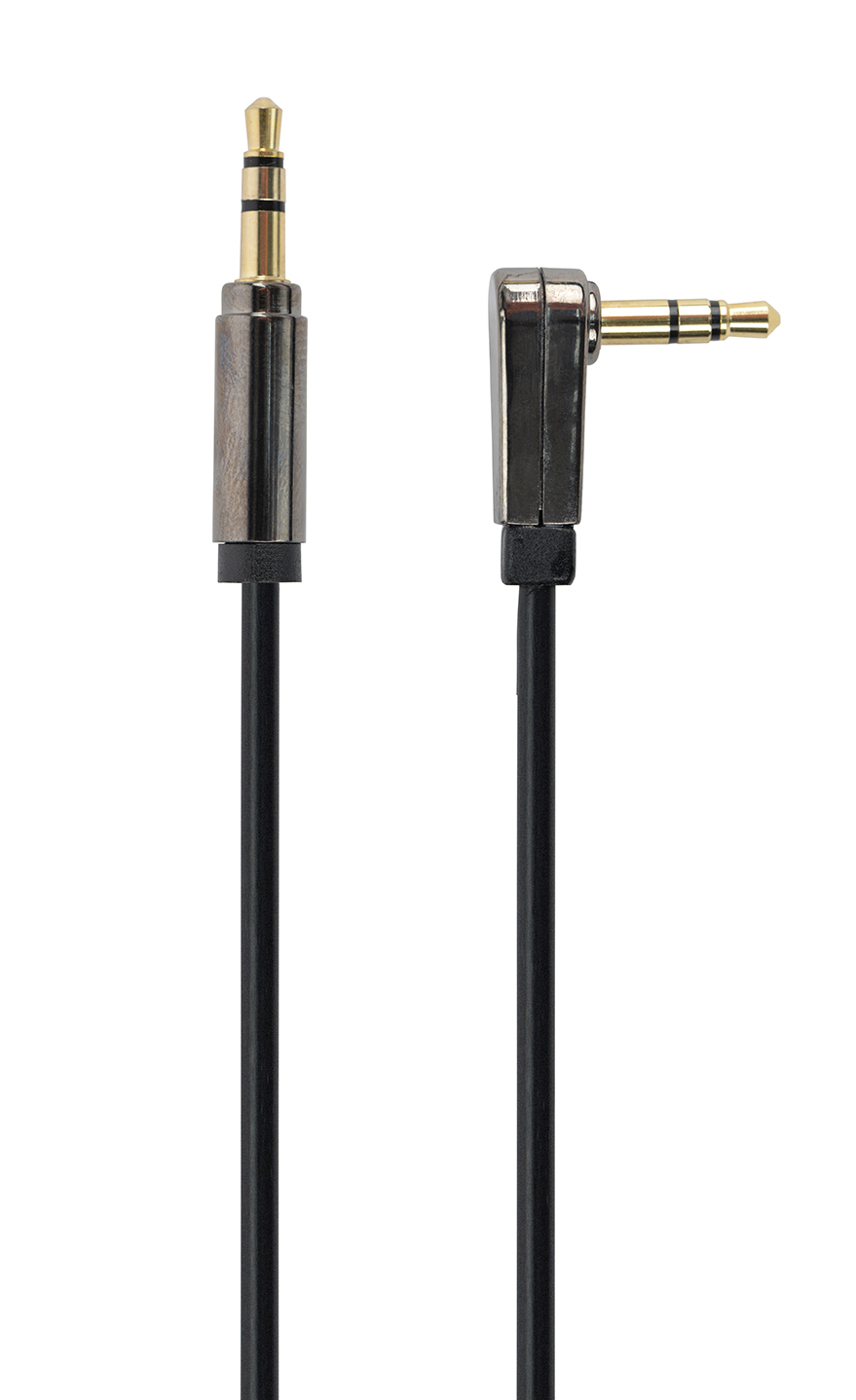Аудіо-кабель Cablexpert Jack 3.5mm M to Jack 3.5mm M 1.0m угловой (CCAPB-444L-1M)