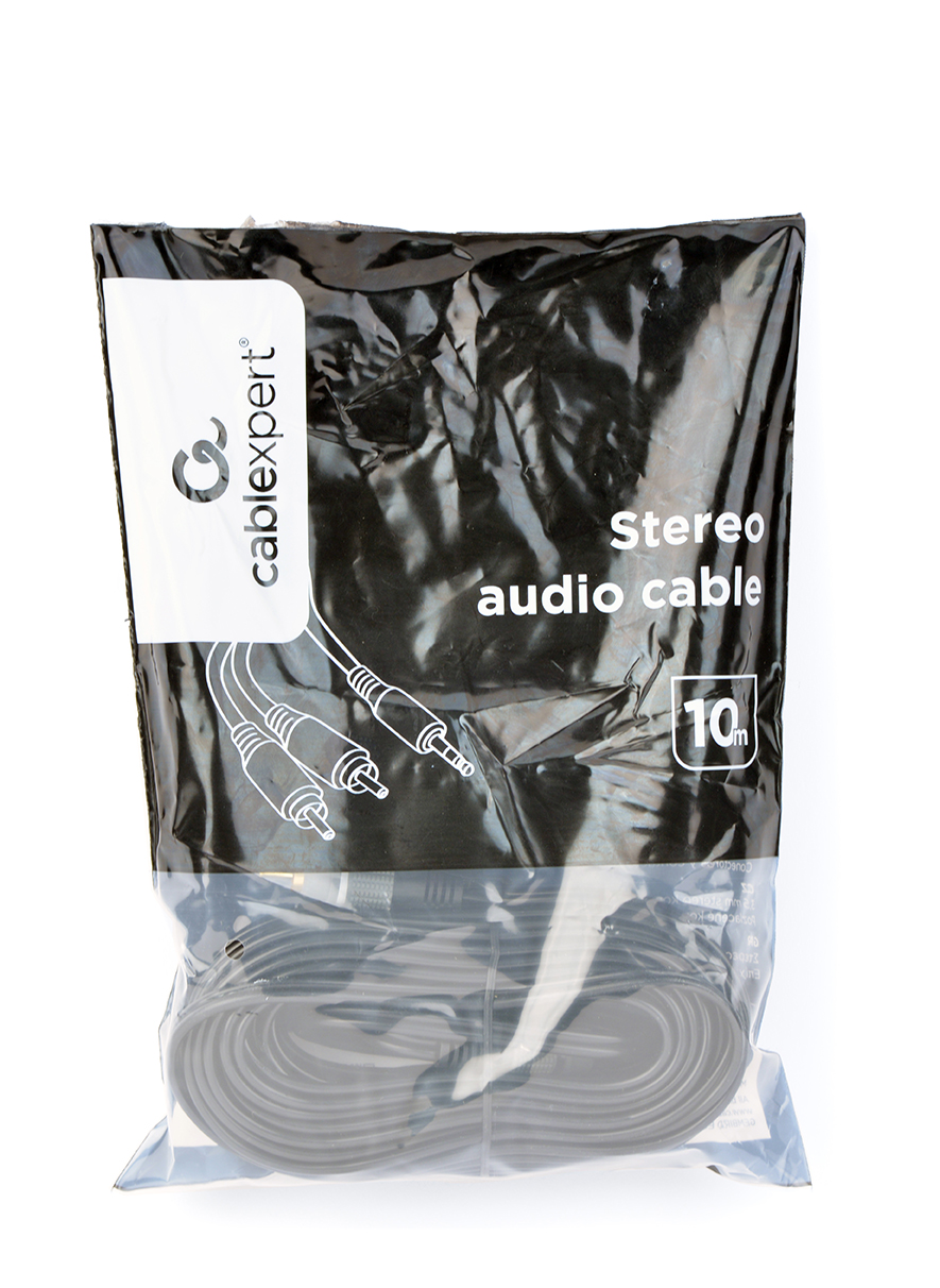 Аудіо-кабель Cablexpert 3.5mm Jack to 2хRCA M 10.0m (CCA-352-10M) ціна 199 грн - фотографія 2