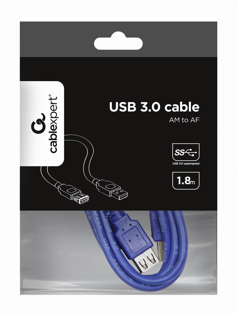 в продажу Кабель Cablexpert USB3.0 AM/AF (CCP-USB3-AMAF-6) - фото 3