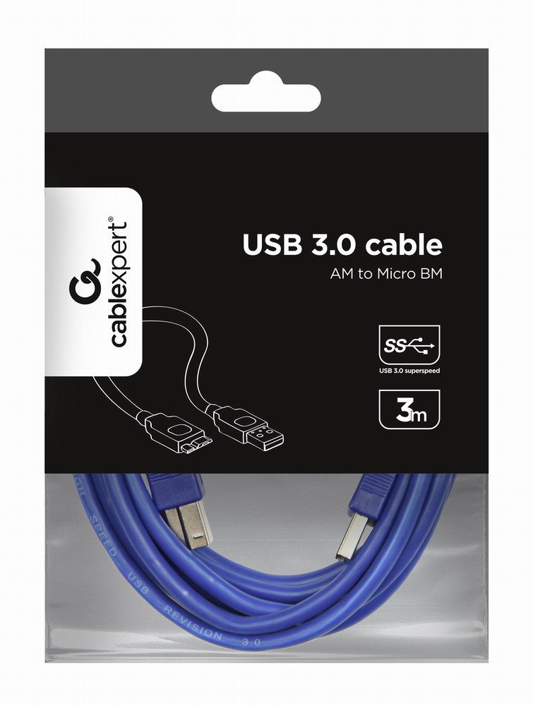 в продаже Кабель Cablexpert USB 3.0 AM to micro USB 3.0m (CCP-mUSB3-AMBM-10) - фото 3