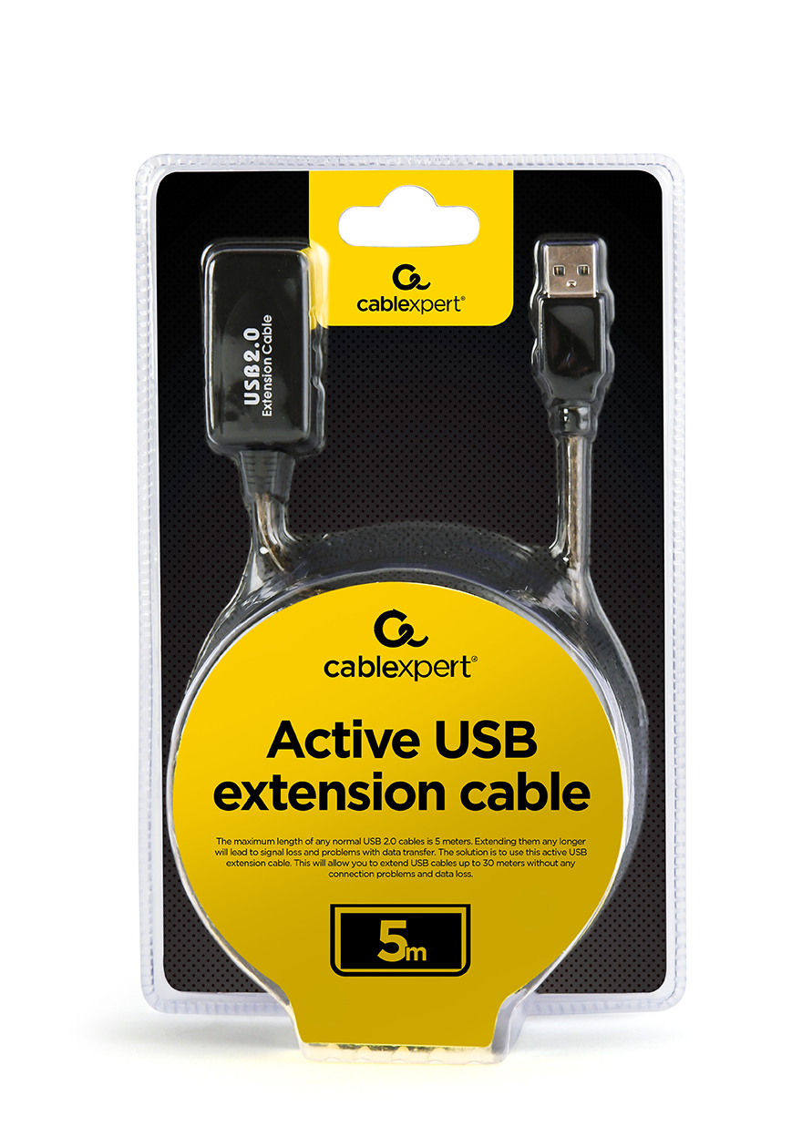 Кабель Cablexpert USB 2.0 AM/AF 5.0 m active (UAE-01-5M) відгуки - зображення 5