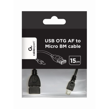 Дата кабель OTG Cablexpert OTG USB 2.0 AF to Micro 5P 0.15m (A-OTG-AFBM-03) ціна 39 грн - фотографія 2