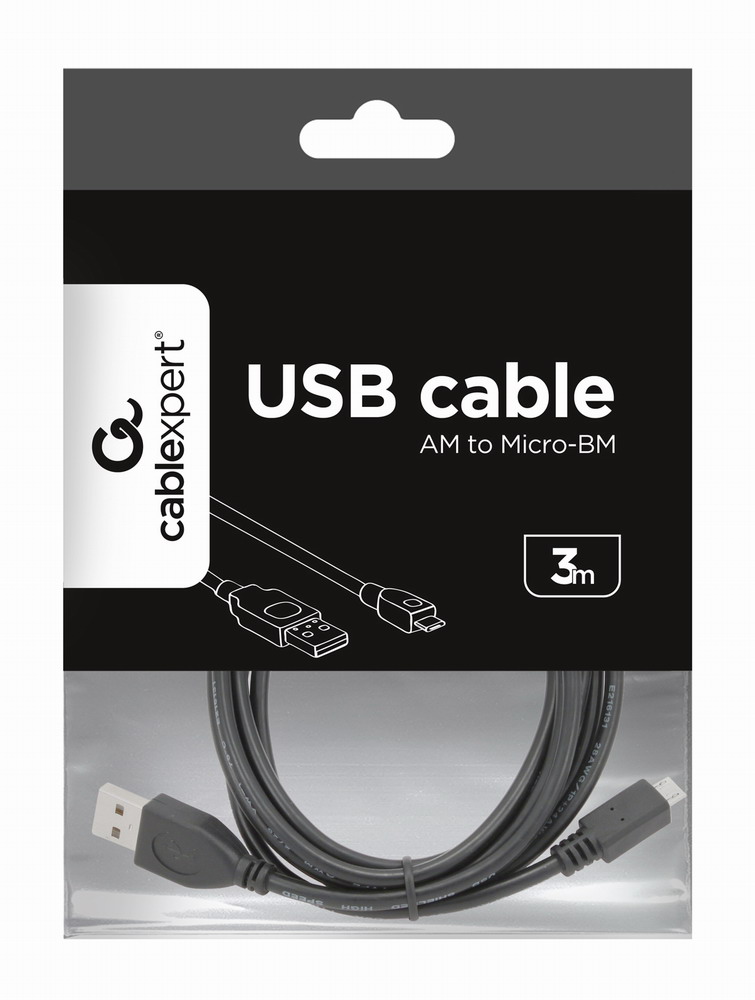 продаємо Cablexpert USB 2.0 AM to Micro 5P 3.0m (CCP-mUSB2-AMBM-10) в Україні - фото 4
