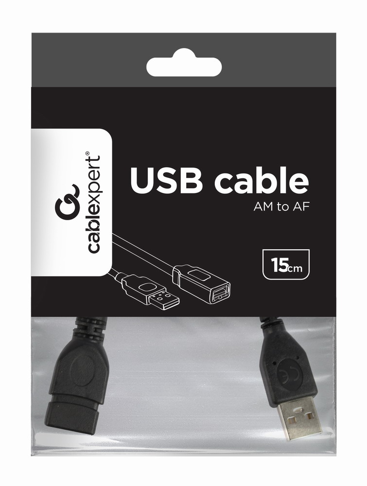 Кабель Cablexpert USB 2.0 AM/AF 0.15m (CCP-USB2-AMAF-0.15M) цена 39.00 грн - фотография 2