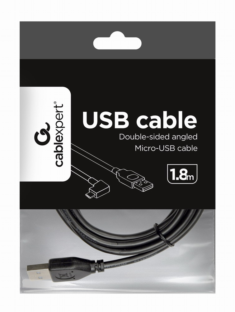 продаємо Cablexpert USB 2.0 AM to Micro 5P 1.8m кутовий (CC-USB2-AMmDM90-6) в Україні - фото 4