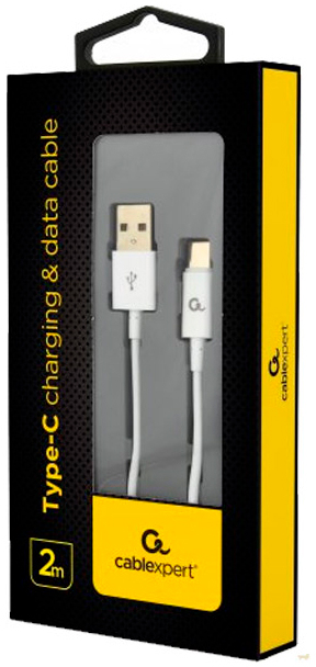 Кабель Cablexpert USB 2.0 AM to Type-C 2.0m (CC-USB2P-AMCM-2M-W) ціна 155 грн - фотографія 2