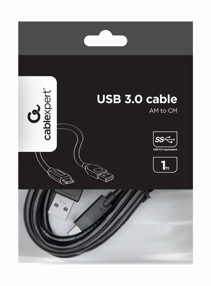 Кабель Cablexpert USB 3.0 AM to Type-C 1.0m (CCP-USB3-AMCM-1M) ціна 149 грн - фотографія 2