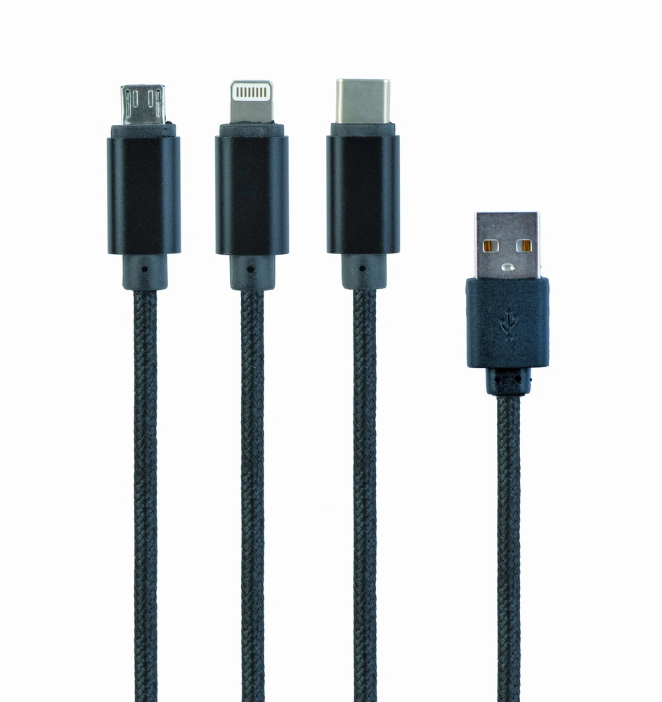 ᐉ Кабель Cablexpert USB 2.0 AM to Lightning + Micro 5P + Type-C 1.0m ...