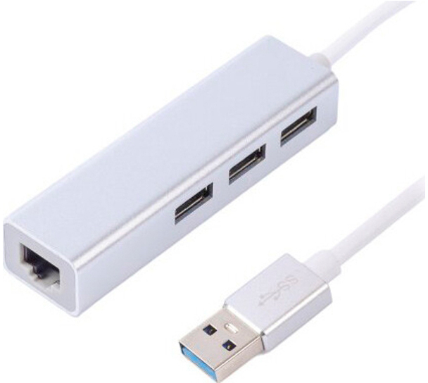 Переходник  Maxxter USB to Gigabit Ethernet, 3 Ports USB 3.0 (NEAH-3P-01) в интернет-магазине, главное фото