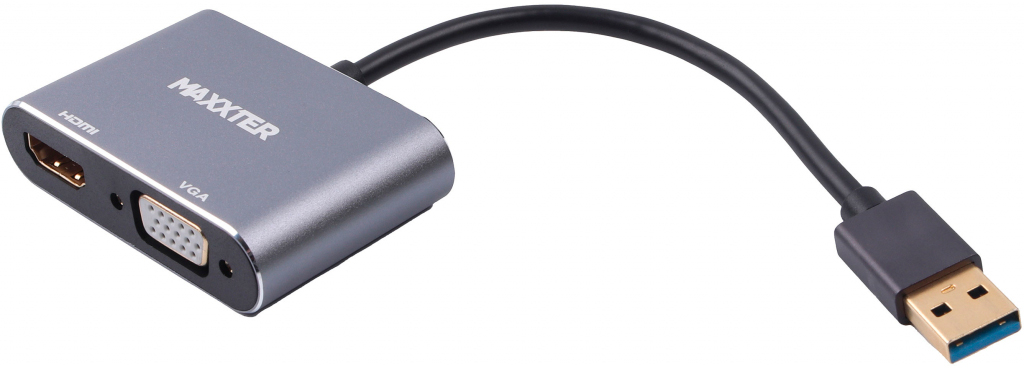 Переходник  Maxxter USB to HDMI/VGA (V-AM-HDMI-VGA)