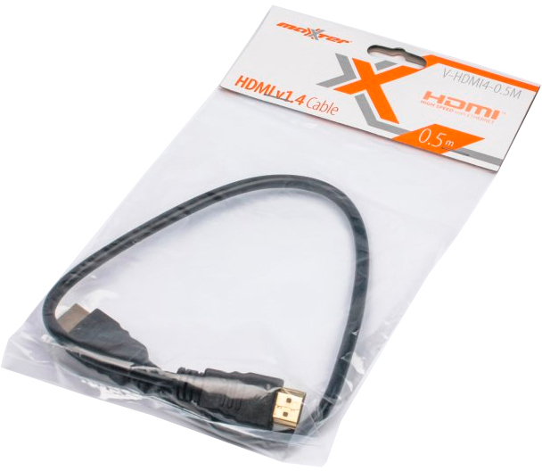 Кабель мультимедійний Maxxter HDMI to HDMI 0.5m (V-HDMI4-0.5M) ціна 133 грн - фотографія 2