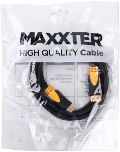 Кабель мультимедійний Maxxter HDMI to HDMI 2.0m V.2.0 (VP-HDMI-2M) ціна 115 грн - фотографія 2