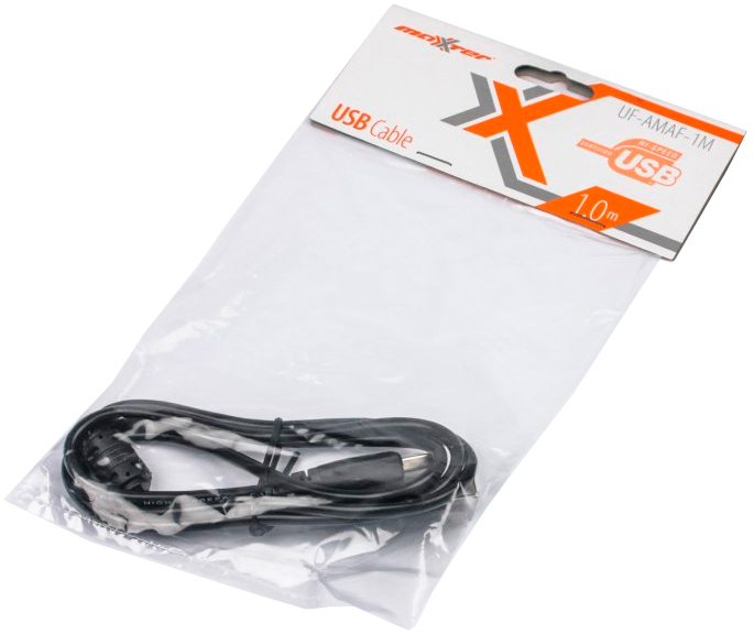 Кабель Maxxter USB 2.0 AM/AF 1.0m (UF-AMAF-1M) ціна 55.00 грн - фотографія 2