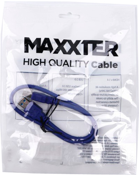 в продажу Кабель Maxxter USB3.0 AM-АM 0.5m (U-AMAM3-0,5m) - фото 3