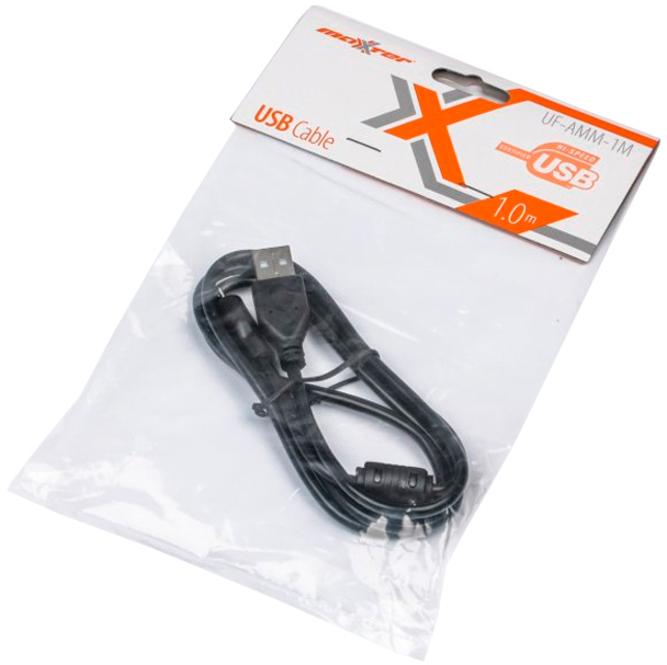 Кабель Maxxter USB 2.0 AM to Micro 5P 1.0m (UF-AMM-1M) ціна 0 грн - фотографія 2