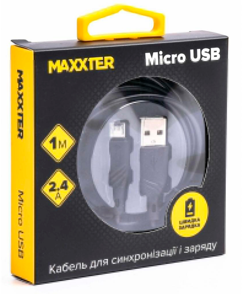 Кабель Maxxter USB 2.0 AM to Micro 5P 1.0m (UB-M-USB-02-1m) цена 65 грн - фотография 2