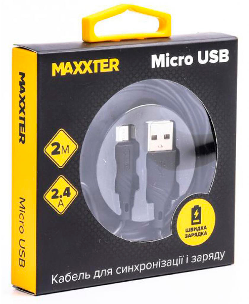 Кабель Maxxter USB 2.0 AM to Micro 5P 2.0m (UB-M-USB-02-2m) цена 79 грн - фотография 2