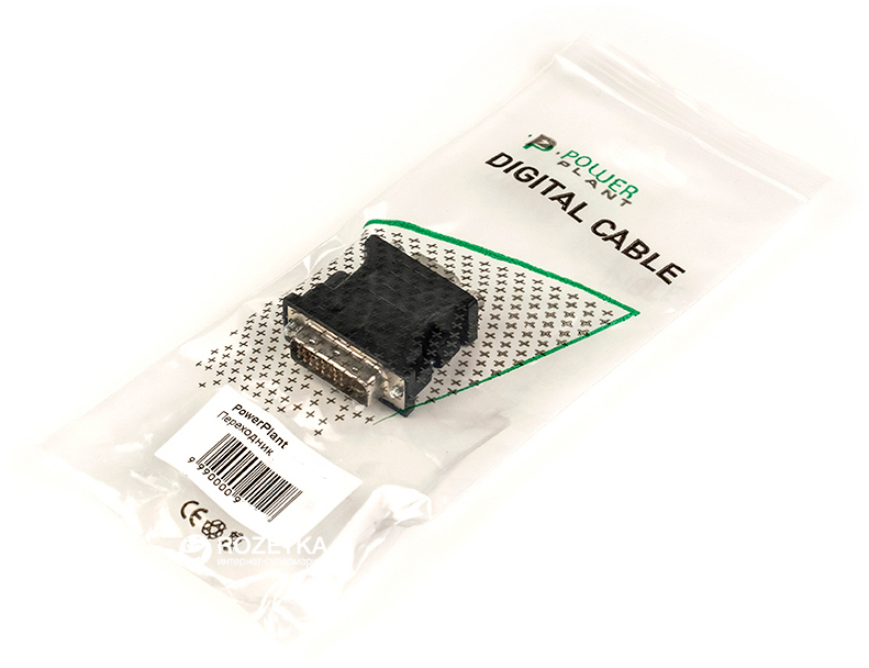 в продажу Перехідник PowerPlant VGA to DVI-I (24+5 pin), черный (CA910892) - фото 3