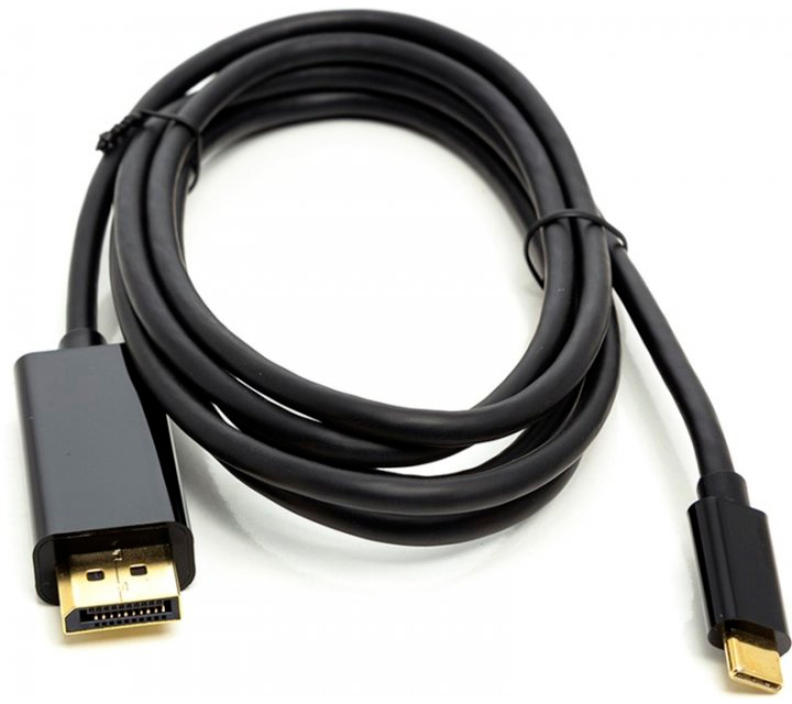 Кабель мультимедийный PowerPlant USB Type-C 3.1 Thunderbolt 3 (M) to DisplayPort (M) 1.8m 4K (CA911844)