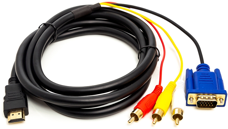 PowerPlant HDMI to VGA / 3*RCA 1.0m 1080p (CA912018)