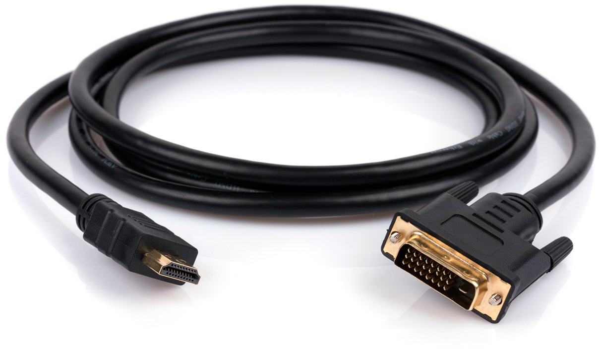 Кабель мультимедийный Vinga HDMI to DVI 24+1 1.8m (VCPHDMIDVI1.8) цена 0 грн - фотография 2