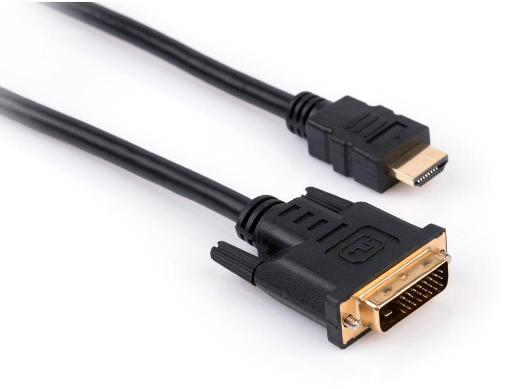 Кабель мультимедийный Vinga HDMI to DVI 24+1 5.0m (VCPHDMIDVI5) в интернет-магазине, главное фото