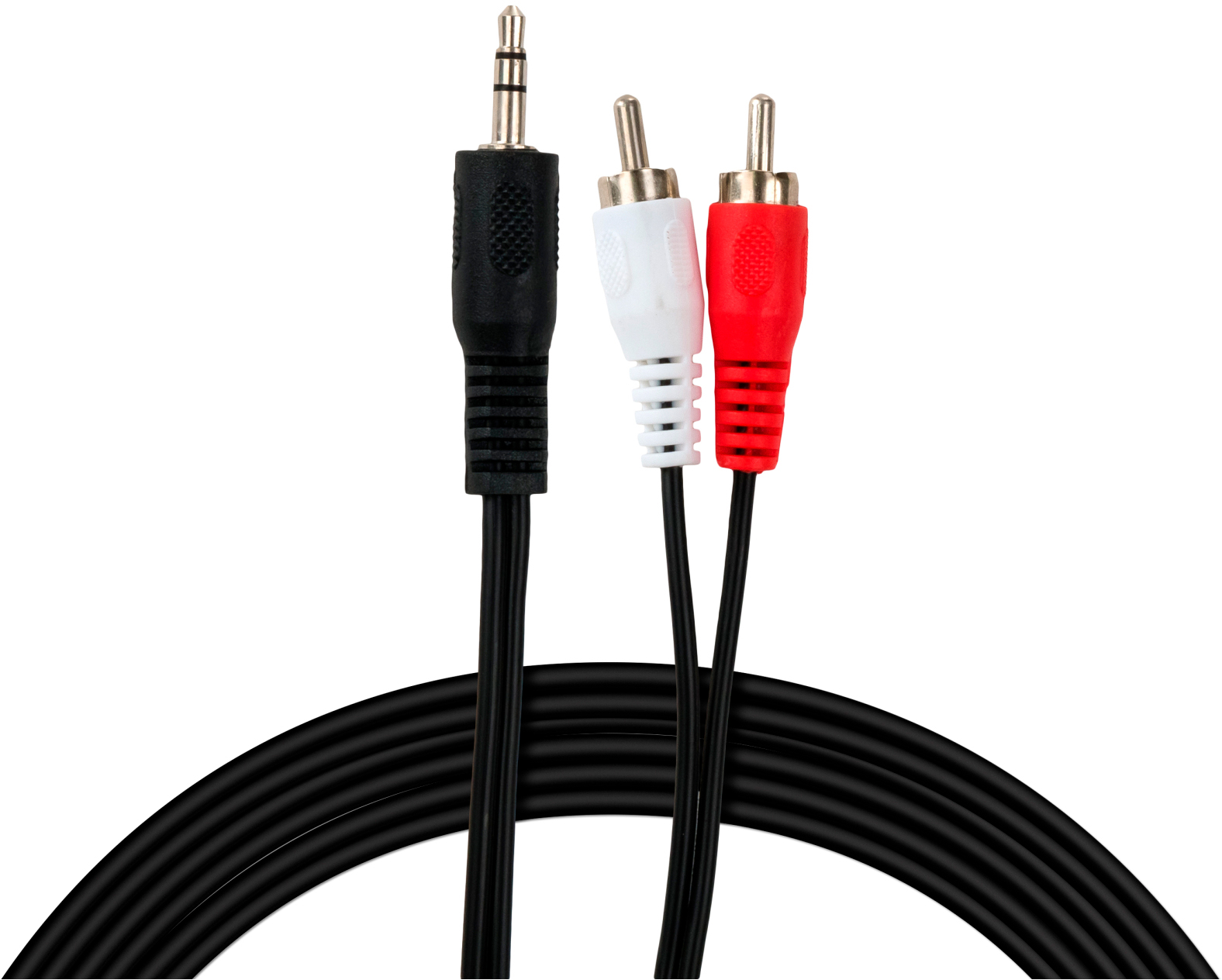 Аудіо-кабель Vinga Jack 3.5mm male to 2xRCA 5.0m (VCPDCJ35MRCA25BK)