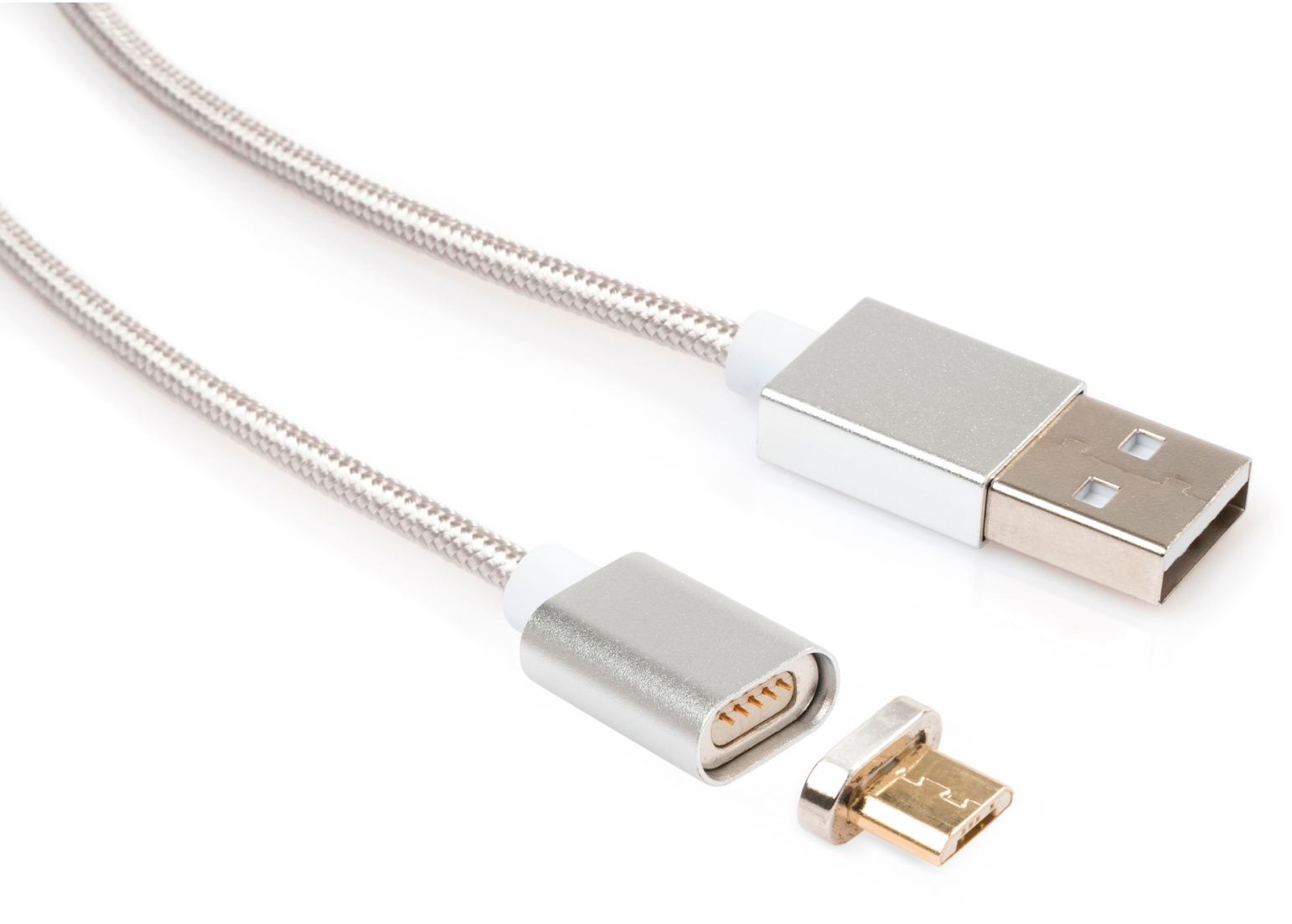 Купити кабель Vinga USB 2.0 AM to Micro 5P 1.0m Magnetic (VCPDCMMAG1S) в Миколаєві