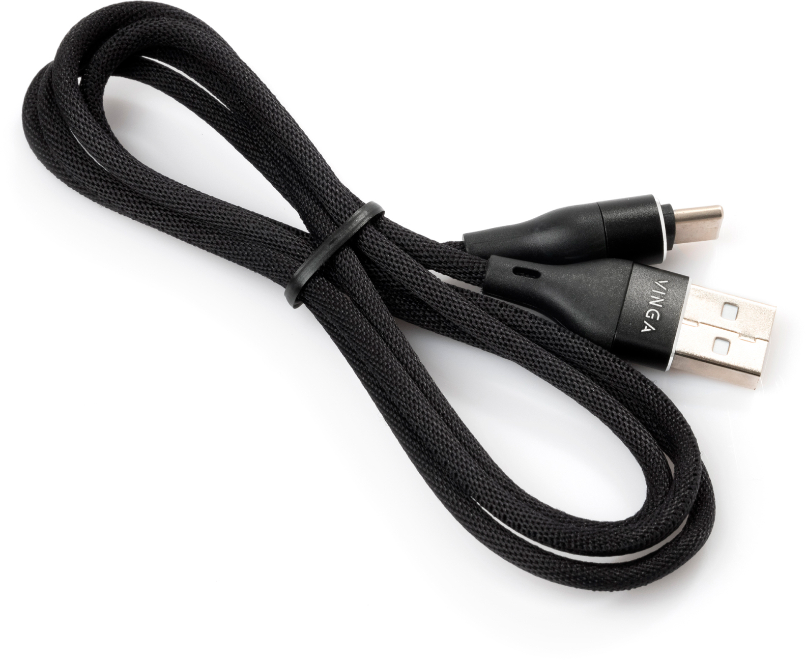 в продаже Кабель Vinga USB 2.0 AM to Type-C 1.0m cylindric nylon back (VCPDCTCCANB1BK) - фото 3