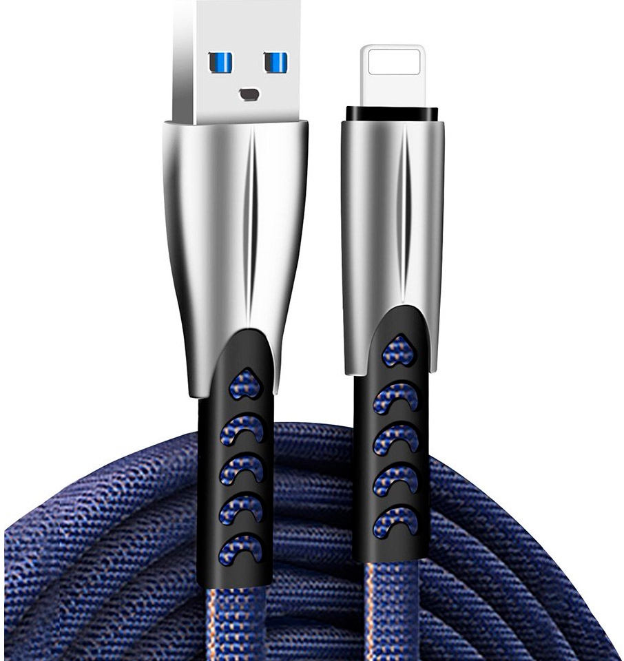 ColorWay USB 2.0 AM to Lightning 1.0m zinc alloy blue (CW-CBUL010-BL)