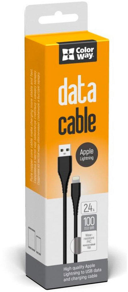 продаём ColorWay USB 2.0 AM to Lightning 1.0m black (CW-CBUL024-BK) в Украине - фото 4