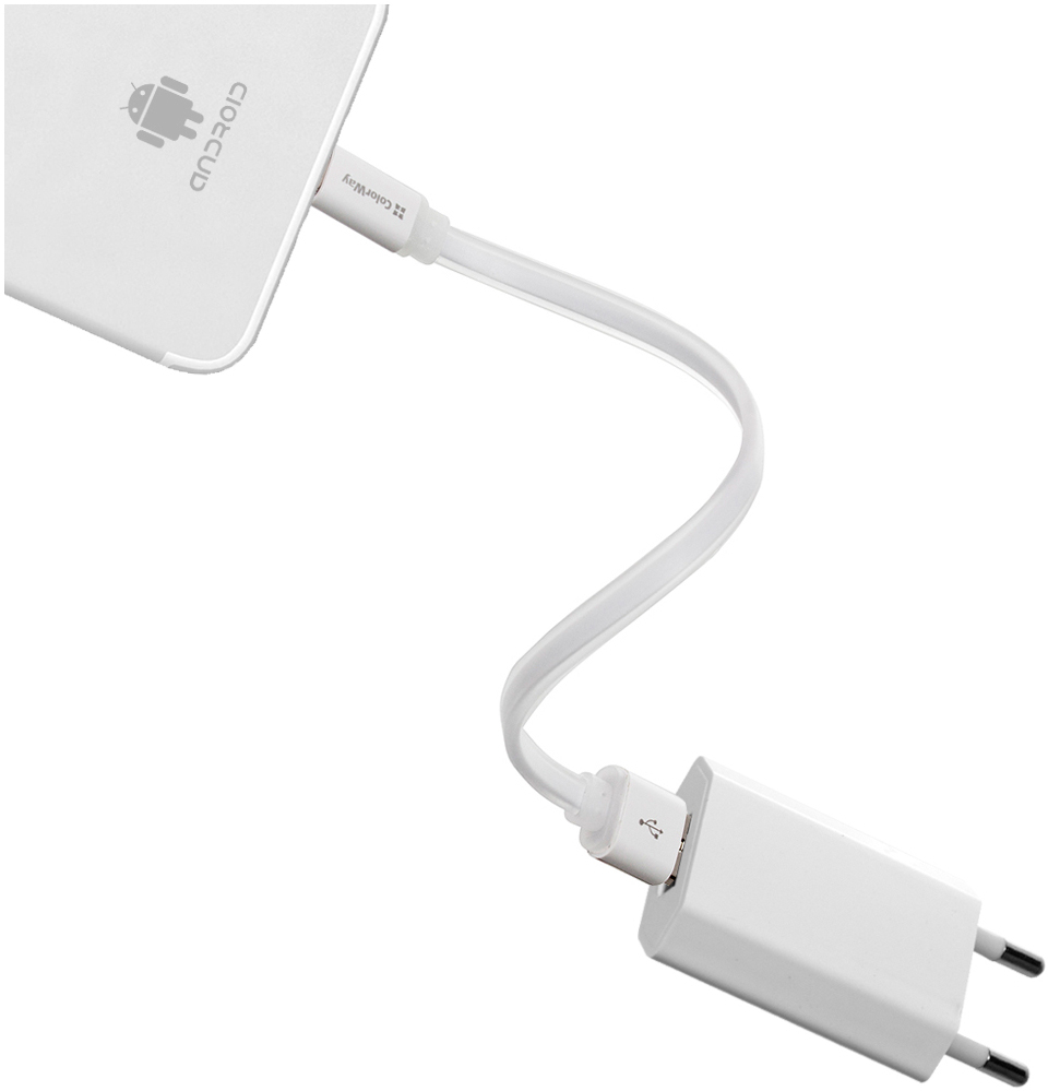 Кабель ColorWay USB 2.0 AM to Micro 5P 0.25m white (CW-CBUM-MUM25W) відгуки - зображення 5