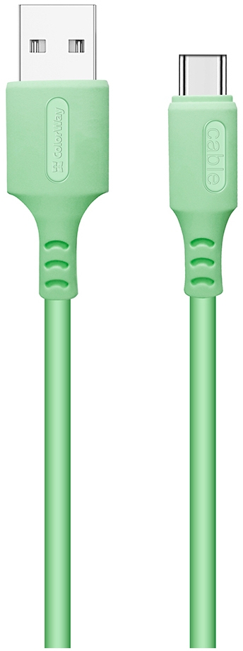 ColorWay USB 2.0 AM to Type-C 1.0m soft silicone green (CW-CBUC042-GR)