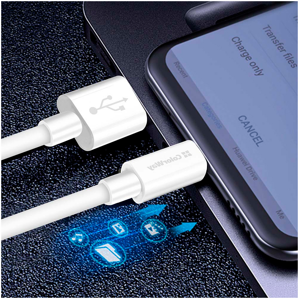 Кабель ColorWay USB 2.0 AM to Type-C 1.0m 5A white (CW-CBUC019-WH) характеристики - фотография 7